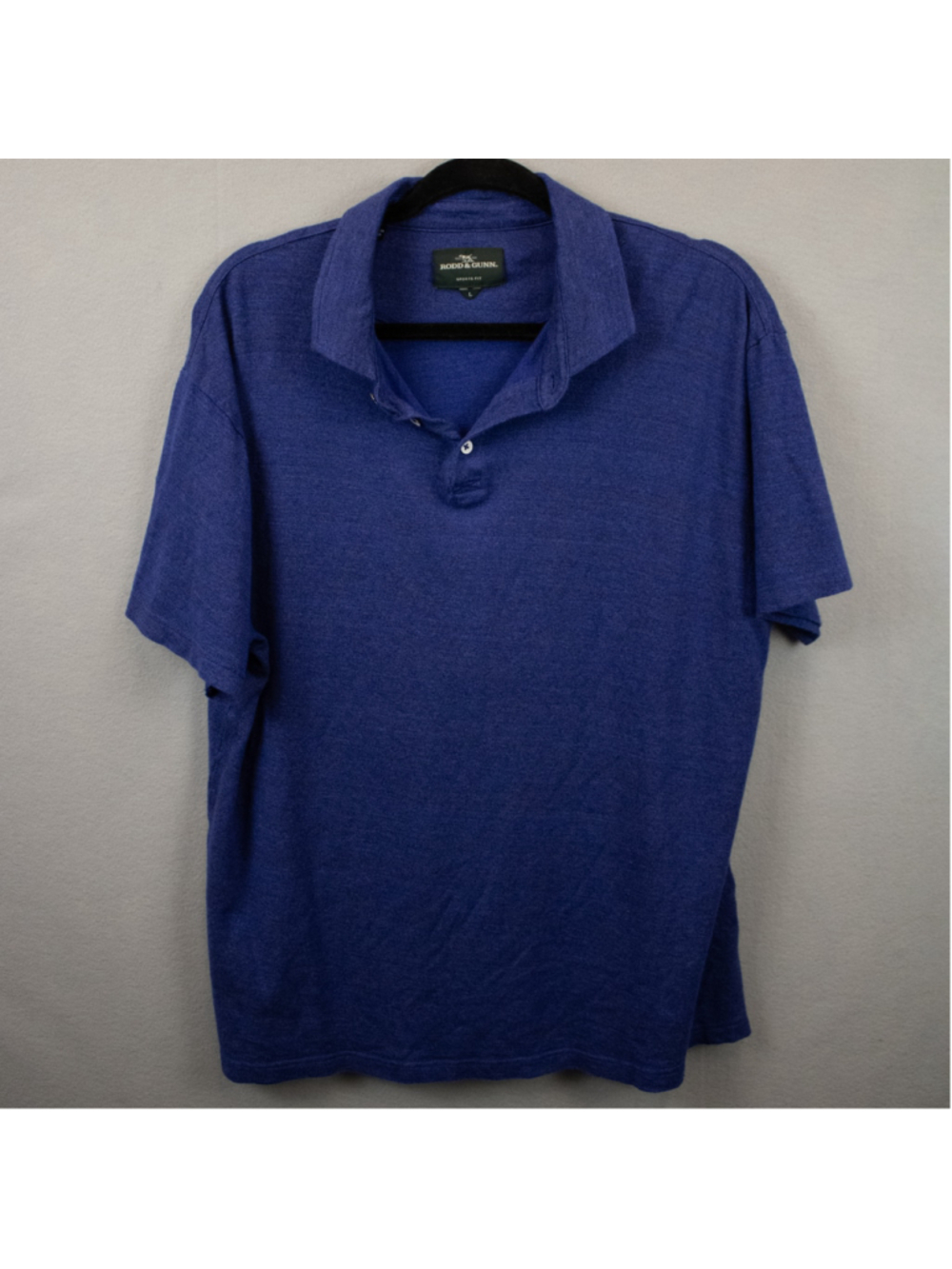 Rodd & Gunn linen blend blue polo shirt-L